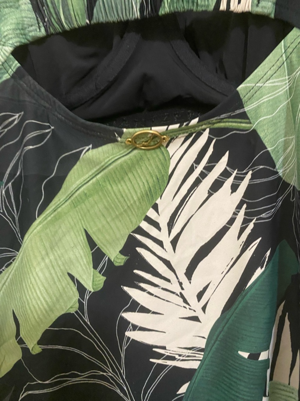 Jantzen Black Jolie One Piece Black Boho Palm - Picture 6 of 9